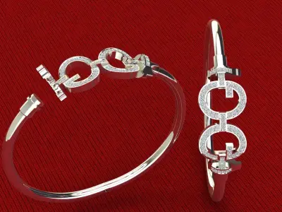 Bangle With Diamond 3D model