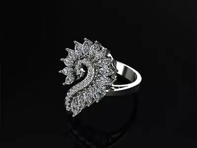 Jewelr ring Marquise  3D print model