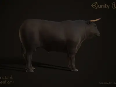 Black Bull Low-poly 3D model