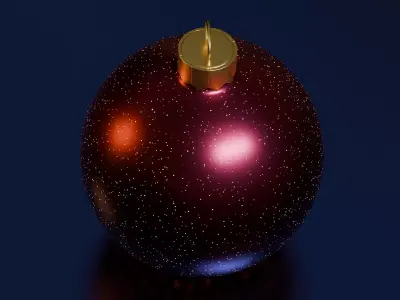Christmas Ornament Ball 3D Model - Decorative Bauble 3D model