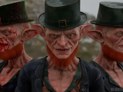 Scary Leprechaun Low-poly 3D model