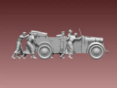 horch 901and general Rommel 3D print model