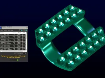 Diamond Cuban link bracelet 9 3D print model