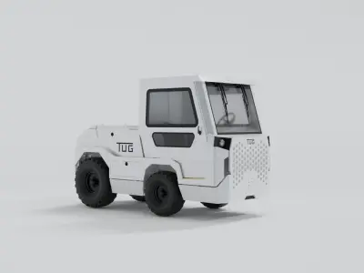 Airport Tug  Tractor For Carrying Passengers Luggage  3D model
