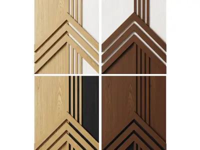 Wooden panel SZEWRON by Wood walls 3D model