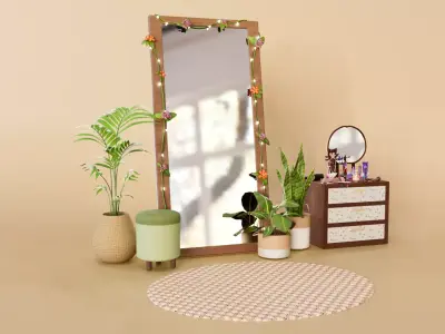 Mirror Area Low-poly 3D model