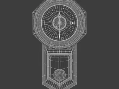 Vintage wall clock 3D model