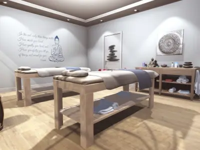 Massage Room Low-poly 3D model