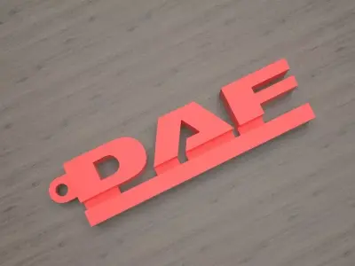 DAF  logo keychain 3D print model