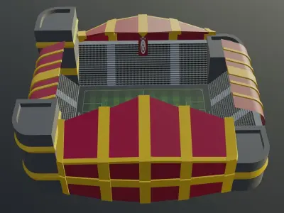Football Stadium - Galatasaray Low-poly 3D model