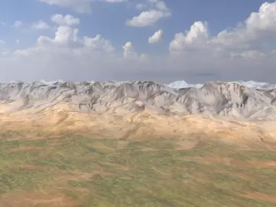 Terrain Low-poly PBR Free low-poly 3D model