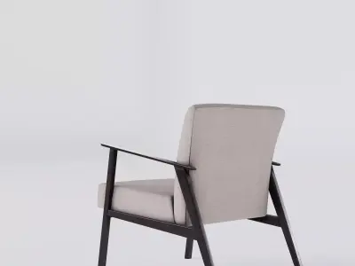 Modern Fabric Armchair- Low-Poly-HQ Low-poly 3D model