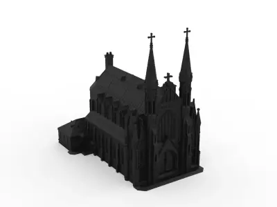 St Pauls Cathedral Birmingham - Alabama 3D print model