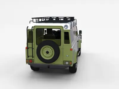 Land Rover Defender 110 Hard Top w interior rev 3D model