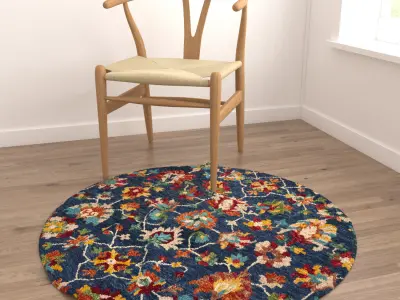Round Rug Set 63 3D model