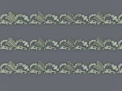 ornament baroque V6 3D model