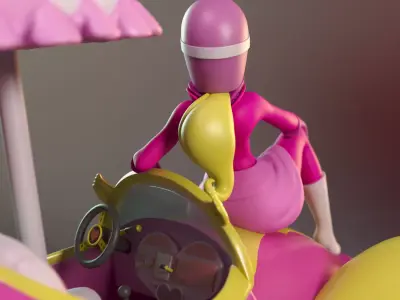 Penelope Pitstop from Wacky Races 3D print model