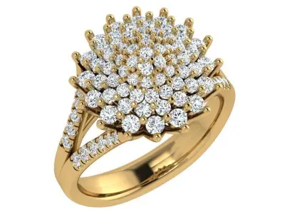 Flower Split Shank Ring 4661 3D print model