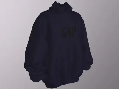 YZY x BALENCIAGA x GAP 2022 HOODIE PBR Low-poly 3D model