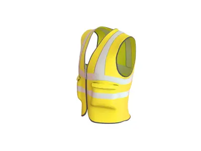 Realistic Worker Vest 006 Low-poly 3D model