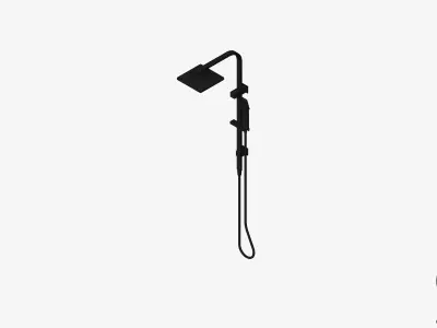 Shower - Twin - Luxury - Lane Low-poly 3D model