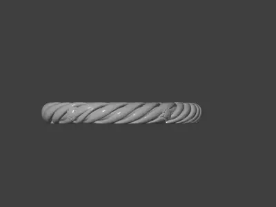 Twisted Diamond Two-Tone Bangle 3D print model