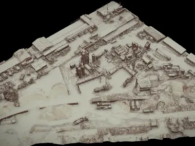 terrain construction-site industrial drone scan  3D model