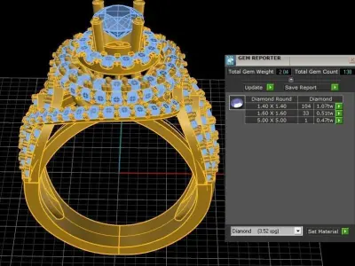 New design ring 2020 for women R41 3D model