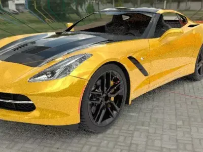 chevrolet corvette c7 stingray Low-poly 3D model