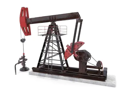 Oil Pumpjack Animated Pack 3D model