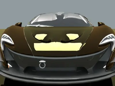 GOLD SPORT CAr 3D model
