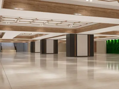 Entrance hall of building 3D model