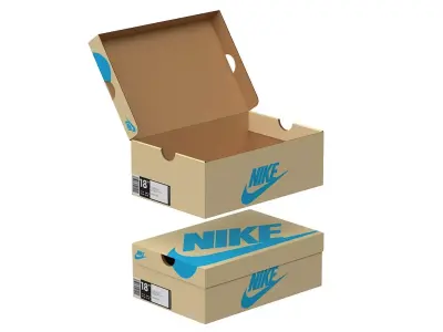 Nike Shoe Box PBR 08 Low-poly 3D model