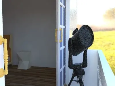 BEDROOM WITH BALCONY  3D model