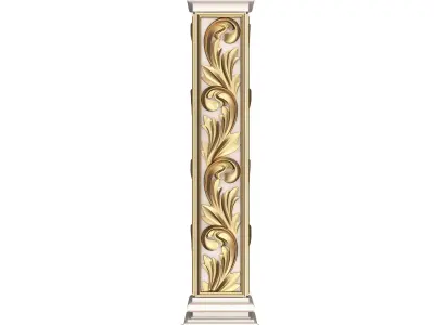 Stair Baluster 03 White Low-poly 3D model