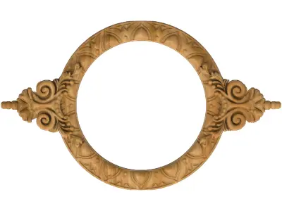 Carved picture frame STL 3D model 37