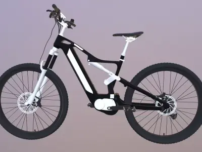 Electric Bike Low-poly 3D model