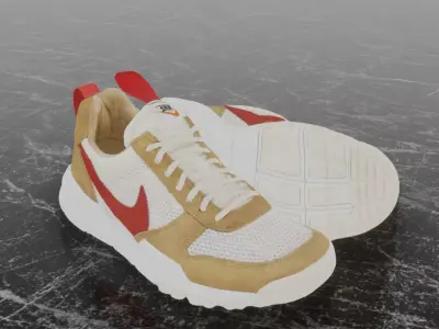 TOM SACHS X NIKE CRAFT YARD 2 3D SHOES Low-poly 3D model