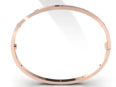 Love Small C Bracelet 14 cm 3D print model