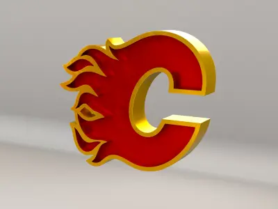NHL Calgary Flames Team Logo 3D model