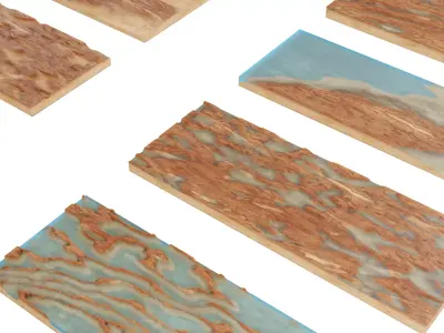 Resin Wood Table Panel modern abstract style 3D model