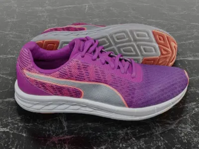 PUMA 3D SHOES - PURPLE Low-poly 3D model