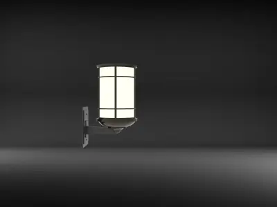 lantern C wall sconce with light 3D model