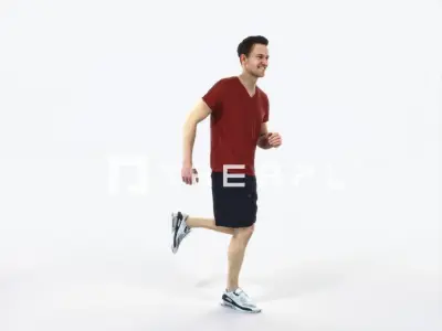 Virtue 02L Running Jogging Football Sports Man Low-poly 3D model