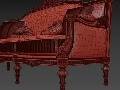 Green Emerald Armchair 3D model