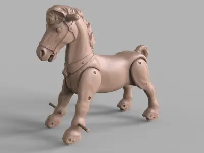 MARX MARVEL THE MUSTANG RIDING HORSE 3D model