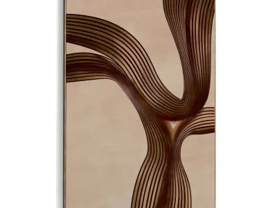 Plaster Two Photo Frame 433 Low-poly 3D model