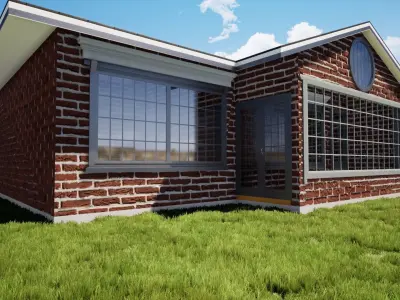 2 bedroom African bungalow Free 3D model