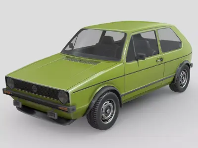 Volkswagen Golf GTI 1975 Low-poly 3D model