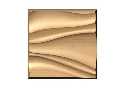 3d wall organic wave decorative panel  3D print model